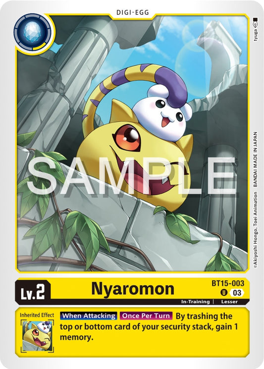 Image for Nyaromon (BT15-003 U) (Exceed Apocalypse) - Digimon Card Game