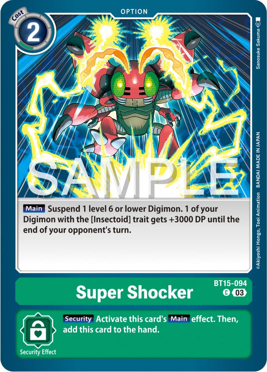 Image for Super Shocker (BT15-094 C) (Exceed Apocalypse) - Digimon Card Game