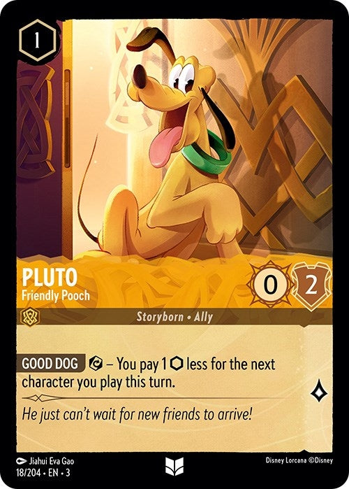 Image for Pluto - Friendly Pooch (18/204) (Into the Inklands) - Disney Lorcana