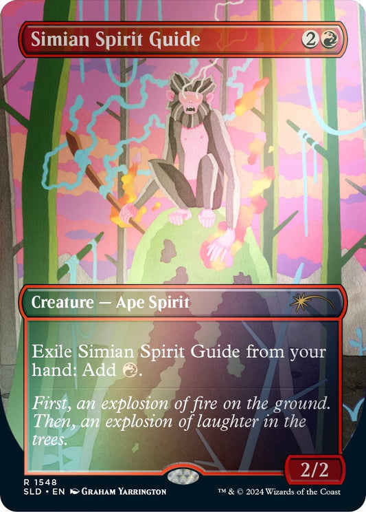 Image for Simian Spirit Guide (Rainbow Foil) (1548) (Secret Lair Drop Series) - Magic: The Gathering