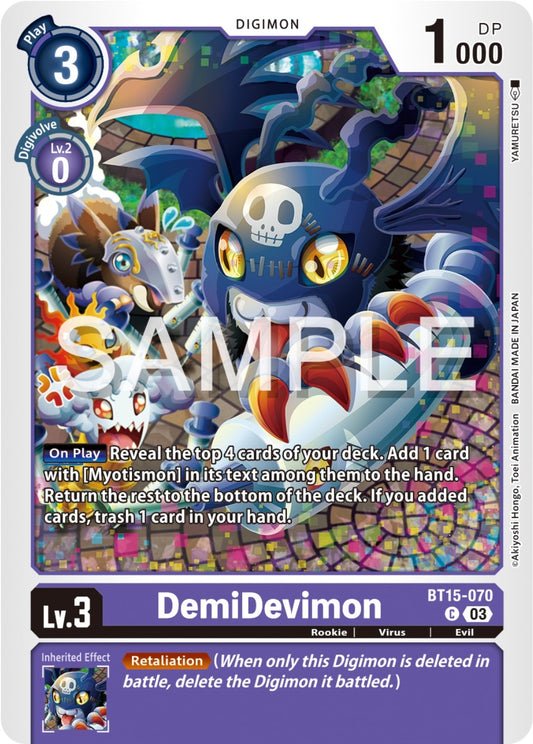 Image for DemiDevimon (BT15-070 C) (Exceed Apocalypse) - Digimon Card Game
