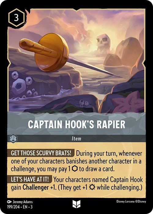 Image for Captain Hook's Rapier (199/204) (Into the Inklands) - Disney Lorcana