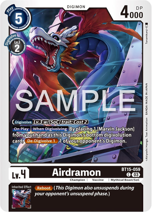 Image for Airdramon (BT15-059 C) (Exceed Apocalypse) - Digimon Card Game