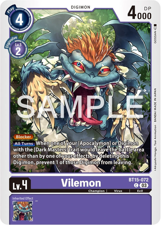 Image for Vilemon (BT15-072 C) (Exceed Apocalypse) - Digimon Card Game