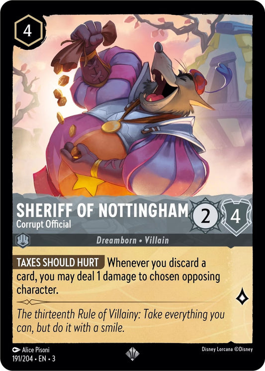 Image for Sheriff of Nottingham - Corrupt Official (191/204) (Into the Inklands) - Disney Lorcana