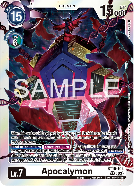 Image for Apocalymon (BT15-102 SEC) (Exceed Apocalypse) - Digimon Card Game