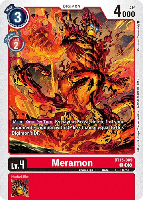 Image for Meramon (BT15-009 C) (Exceed Apocalypse) - Digimon Card Game