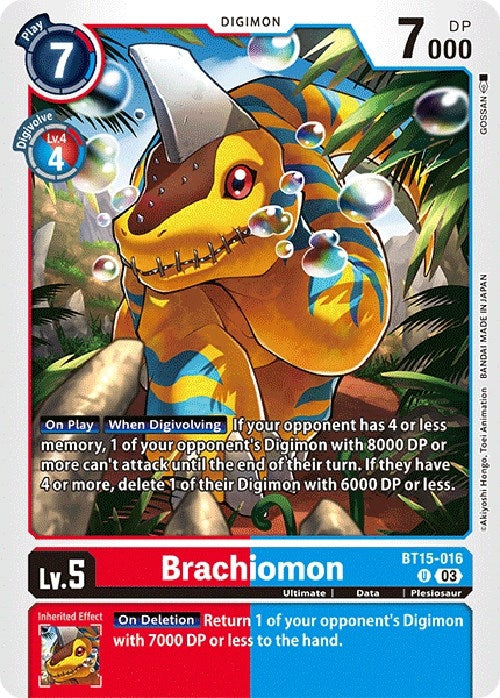 Image for Brachiomon (BT15-016 U) (Exceed Apocalypse) - Digimon Card Game
