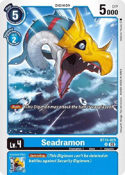 Image for Seadramon (BT15-025 U) (Exceed Apocalypse) - Digimon Card Game