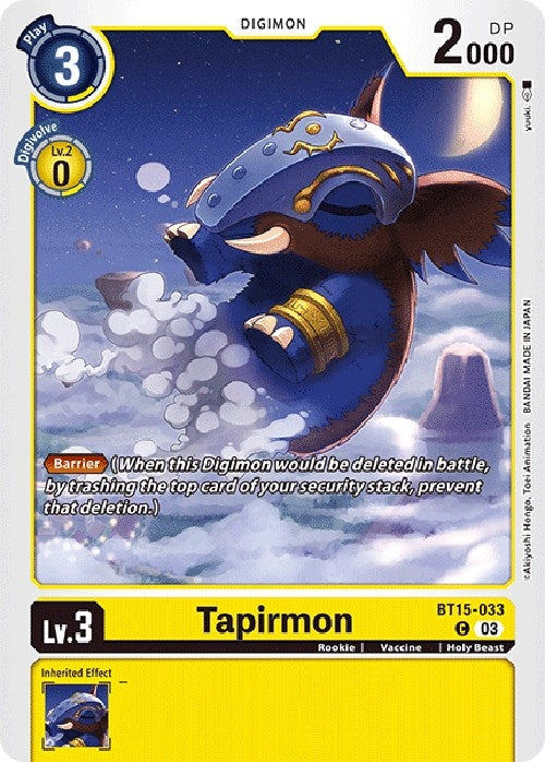 Image for Tapirmon (BT15-033 C) (Exceed Apocalypse) - Digimon Card Game