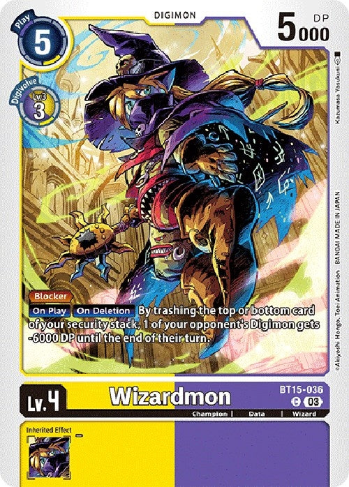 Image for Wizardmon (BT15-036 C) (Exceed Apocalypse) - Digimon Card Game