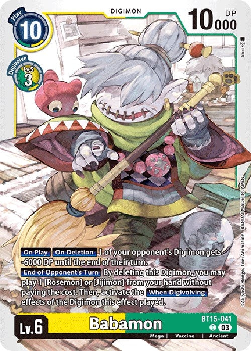 Image for Babamon (BT15-041 C) (Exceed Apocalypse) - Digimon Card Game