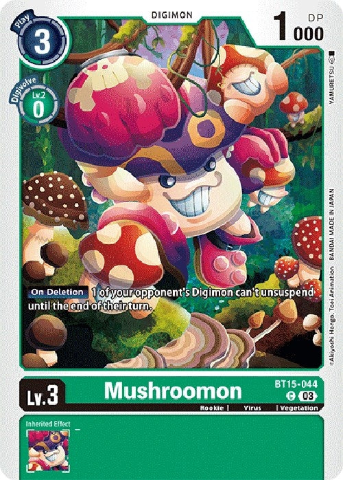 Image for Mushroomon (BT15-044 C) (Exceed Apocalypse) - Digimon Card Game