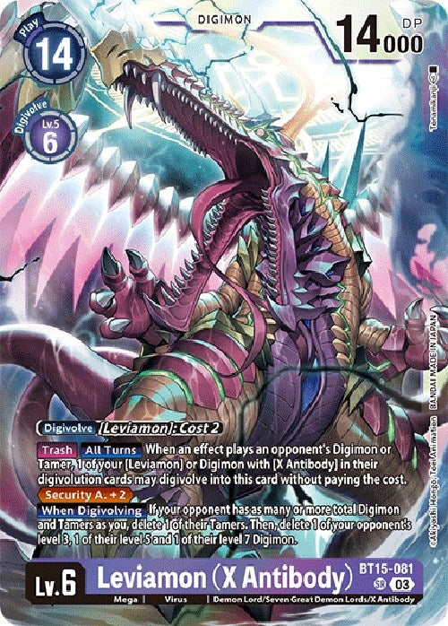 Image for Leviamon (X Antibody) (BT15-081 SR) (Exceed Apocalypse) - Digimon Card Game