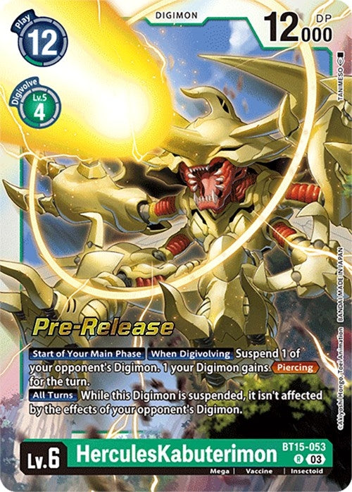 Image for HerculesKabuterimon (BT15-053 R) (Exceed Apocalypse Pre-Release Cards) - Digimon Card Game