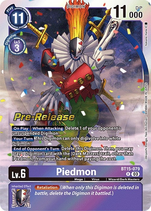Image for Piedmon (BT15-079 R) (Exceed Apocalypse Pre-Release Cards) - Digimon Card Game