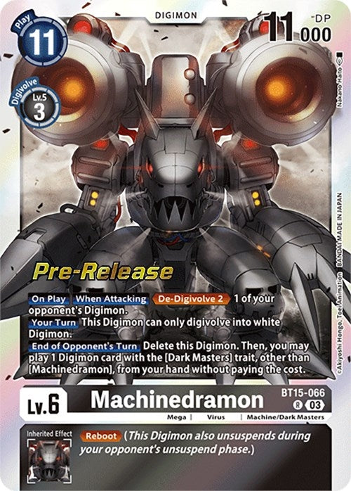 Image for Machinedramon (BT15-066 R) (Exceed Apocalypse Pre-Release Cards) - Digimon Card Game