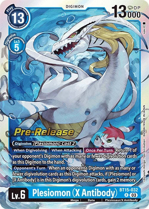 Image for Plesiomon (X Antibody) (BT15-032 R) (Exceed Apocalypse Pre-Release Cards) - Digimon Card Game