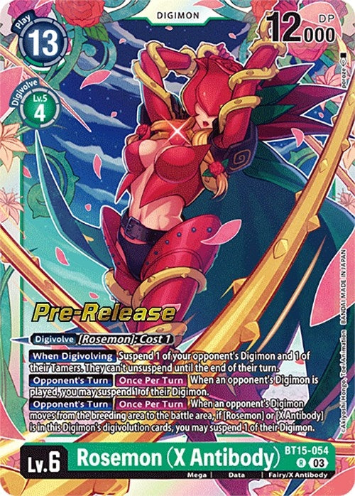 Image for Rosemon (X Antibody) (BT15-054 R) (Exceed Apocalypse Pre-Release Cards) - Digimon Card Game
