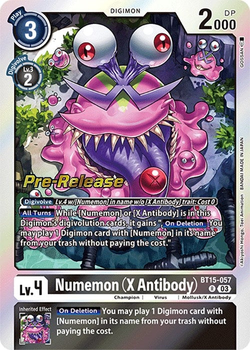 Image for Numemon (X Antibody) (BT15-057 R) (Exceed Apocalypse Pre-Release Cards) - Digimon Card Game