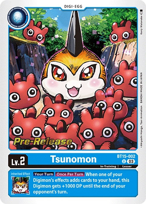 Image for Tsunomon (BT15-002 U) (Exceed Apocalypse Pre-Release Cards) - Digimon Card Game