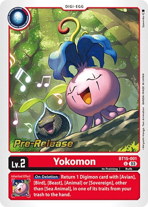 Image for Yokomon (BT15-001 U) (Exceed Apocalypse Pre-Release Cards) - Digimon Card Game
