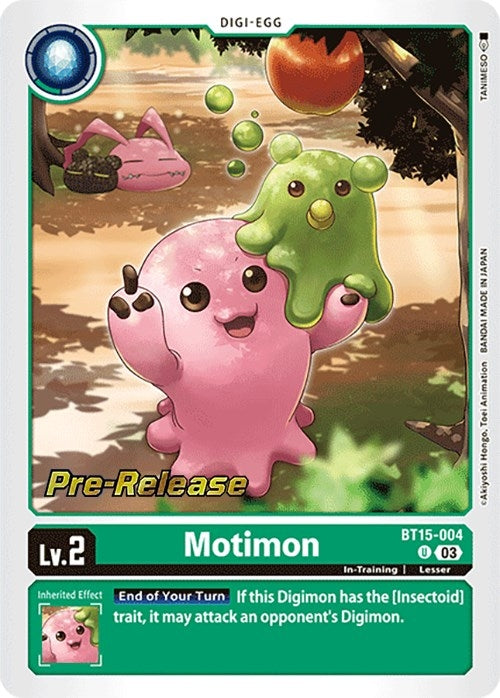 Image for Motimon (BT15-004 U) (Exceed Apocalypse Pre-Release Cards) - Digimon Card Game
