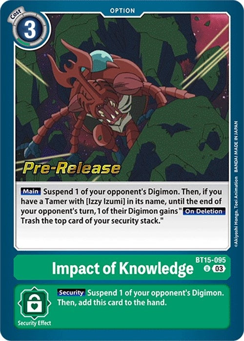 Image for Impact of Knowledge (BT15-095 U) (Exceed Apocalypse Pre-Release Cards) - Digimon Card Game