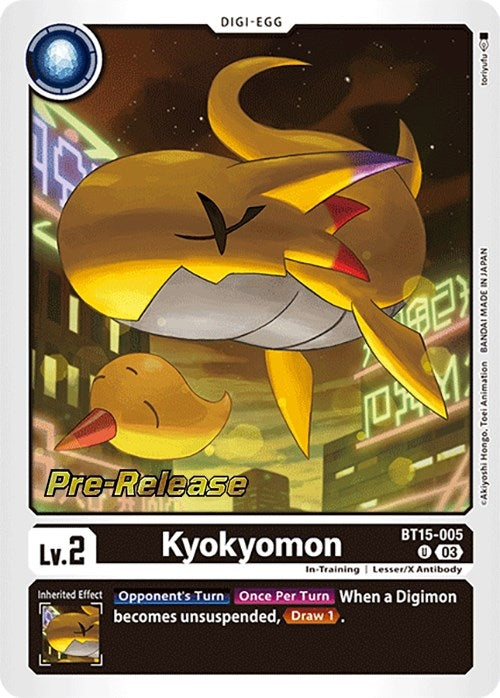 Image for Kyokyomon (BT15-005 U) (Exceed Apocalypse Pre-Release Cards) - Digimon Card Game