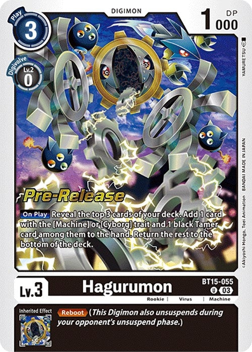 Image for Hagurumon (BT15-055 U) (Exceed Apocalypse Pre-Release Cards) - Digimon Card Game