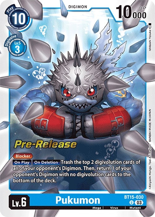 Image for Pukumon (BT15-030 U) (Exceed Apocalypse Pre-Release Cards) - Digimon Card Game