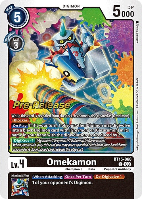 Image for Omekamon (BT15-060 U) (Exceed Apocalypse Pre-Release Cards) - Digimon Card Game