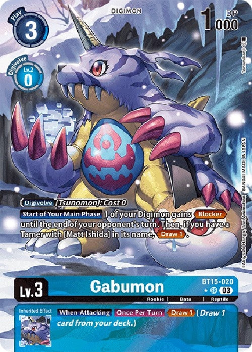 Image for Gabumon (Alternate Art) (BT15-020 SR) (Exceed Apocalypse) - Digimon Card Game