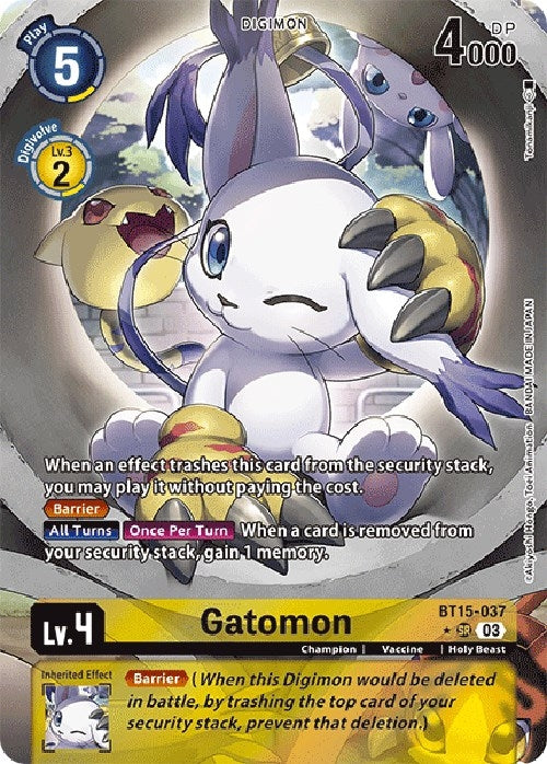 Image for Gatomon (Alternate Art) (BT15-037 SR) (Exceed Apocalypse) - Digimon Card Game
