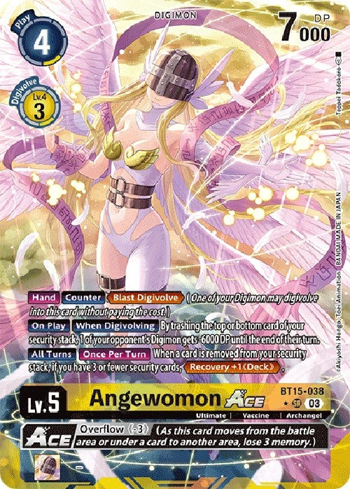 Image for Angewomon ACE (Alternate Art) (BT15-038 SR) (Exceed Apocalypse) - Digimon Card Game