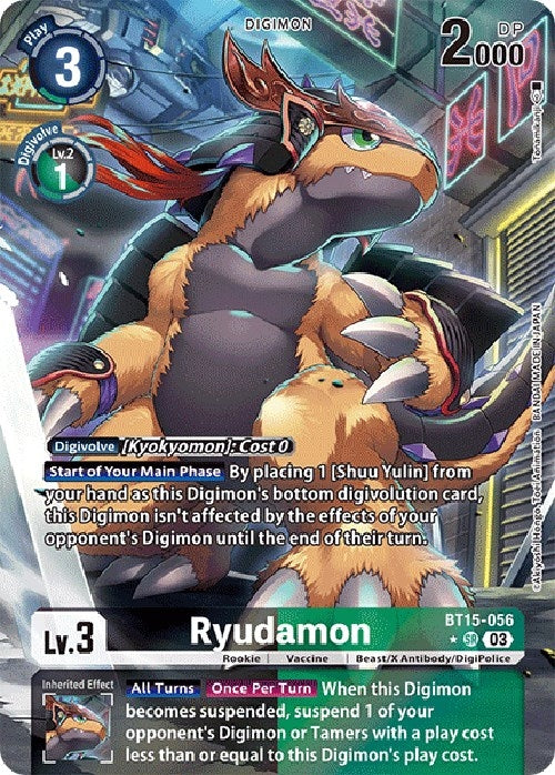 Image for Ryudamon (Alternate Art) (BT15-056 SR) (Exceed Apocalypse) - Digimon Card Game
