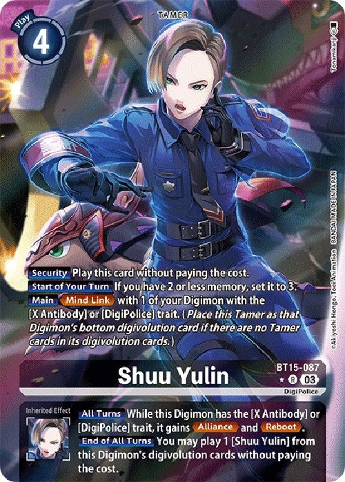 Image for Shuu Yulin (Alternate Art) (BT15-087 R) (Exceed Apocalypse) - Digimon Card Game