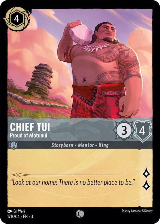 Image for Chief Tui - Proud of Motunui (171/204) (Into the Inklands) - Disney Lorcana