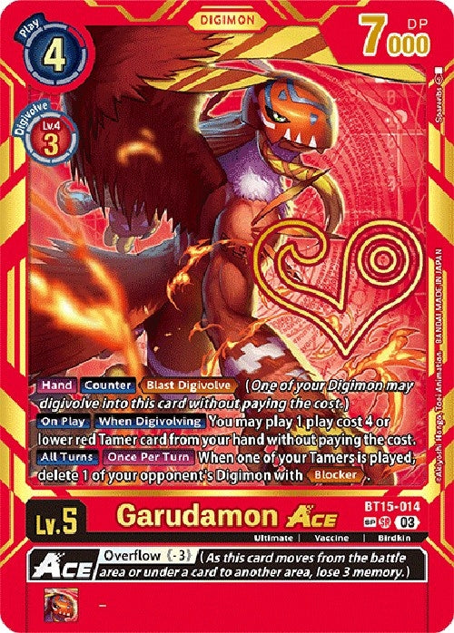 Image for Garudamon ACE (Special Rare) (BT15-014 SP) (Exceed Apocalypse) - Digimon Card Game