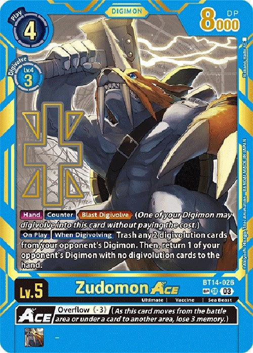 Image for Zudomon ACE (Special Rare) (BT14-026 SP) (Exceed Apocalypse) - Digimon Card Game