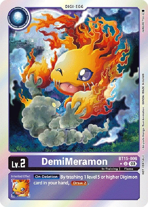 Image for DemiMeramon (Exceed Apocalypse Box Promotion Pack) (BT15-006 U) (Exceed Apocalypse) - Digimon Card Game