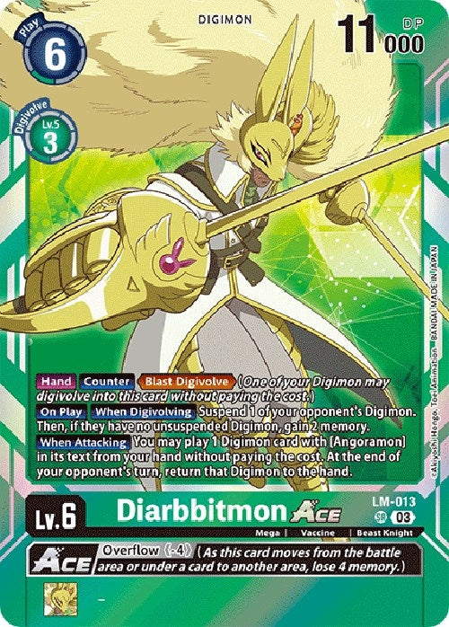 Image for Diarbbitmon ACE (English Exclusive) (LM-013 SR) (Exceed Apocalypse) - Digimon Card Game
