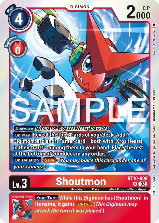 Image for Shoutmon (Winner Pack -Exceed Apocalypse-) (BT10-008 U) (Xros Encounter) - Digimon Card Game