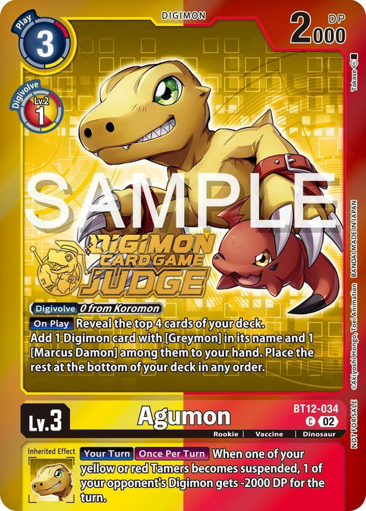 Image for Agumon - BT12-034 (Judge Pack 5) (BT12-034 C) (Across Time) - Digimon Card Game