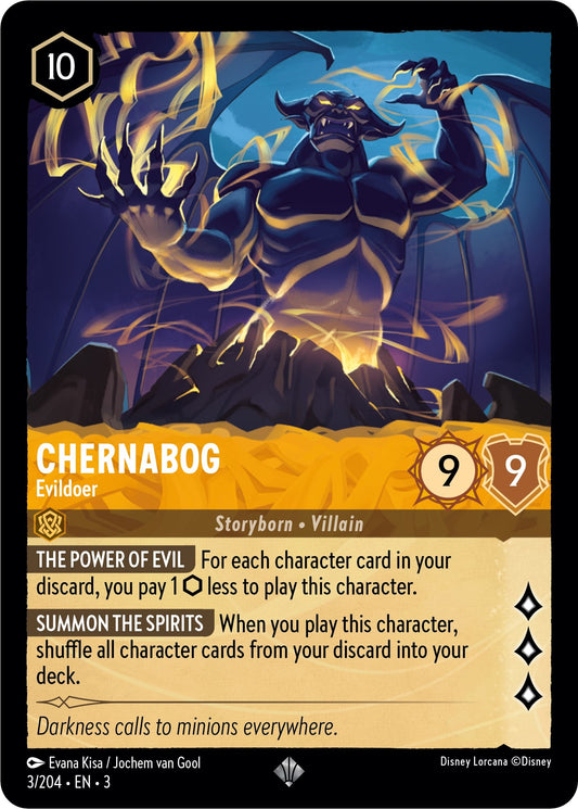 Image for Chernabog - Evildoer (3/204) (Into the Inklands) - Disney Lorcana