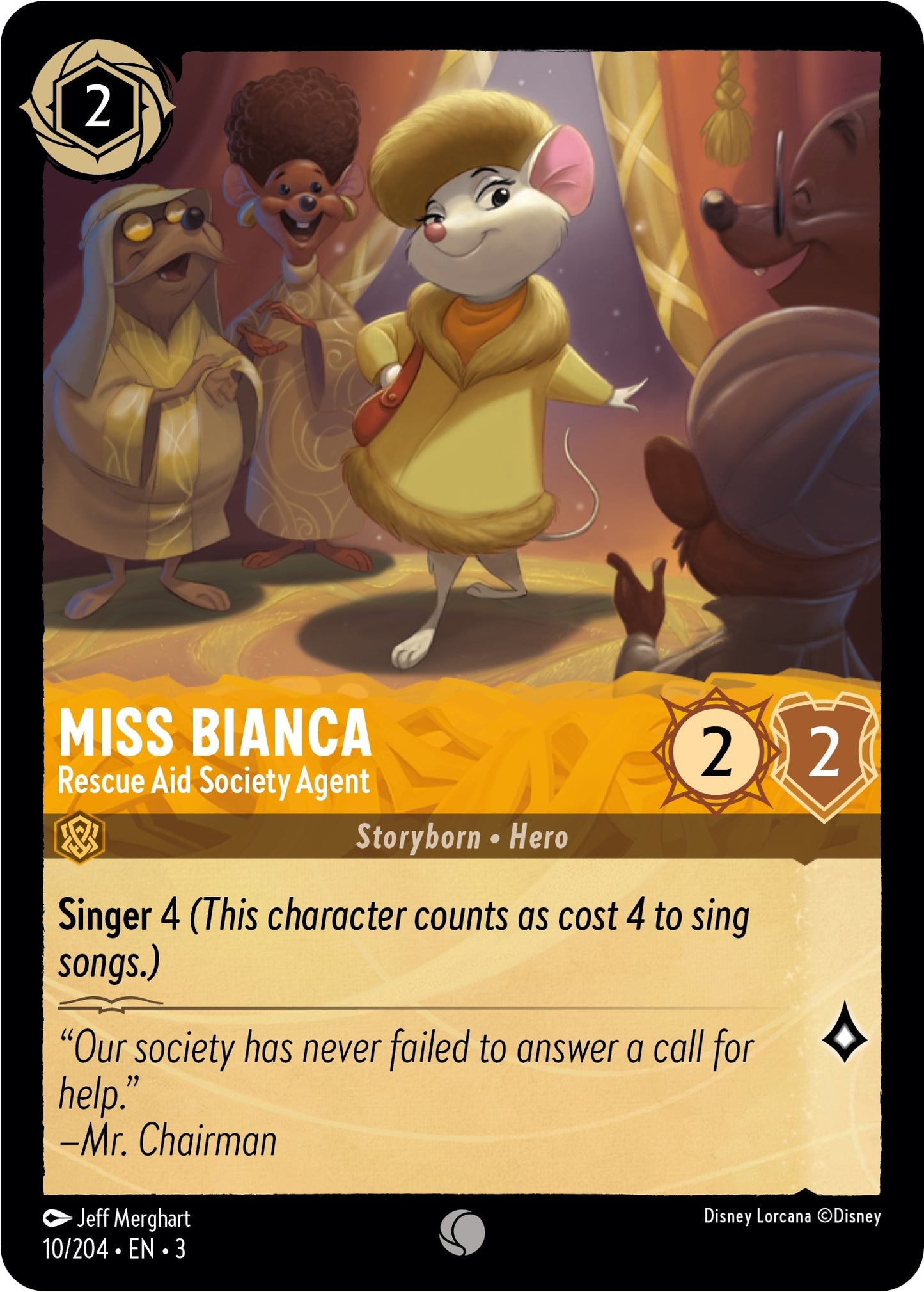 Image for Miss Bianca - Rescue Aid Society Agent (10/204) (Into the Inklands) - Disney Lorcana