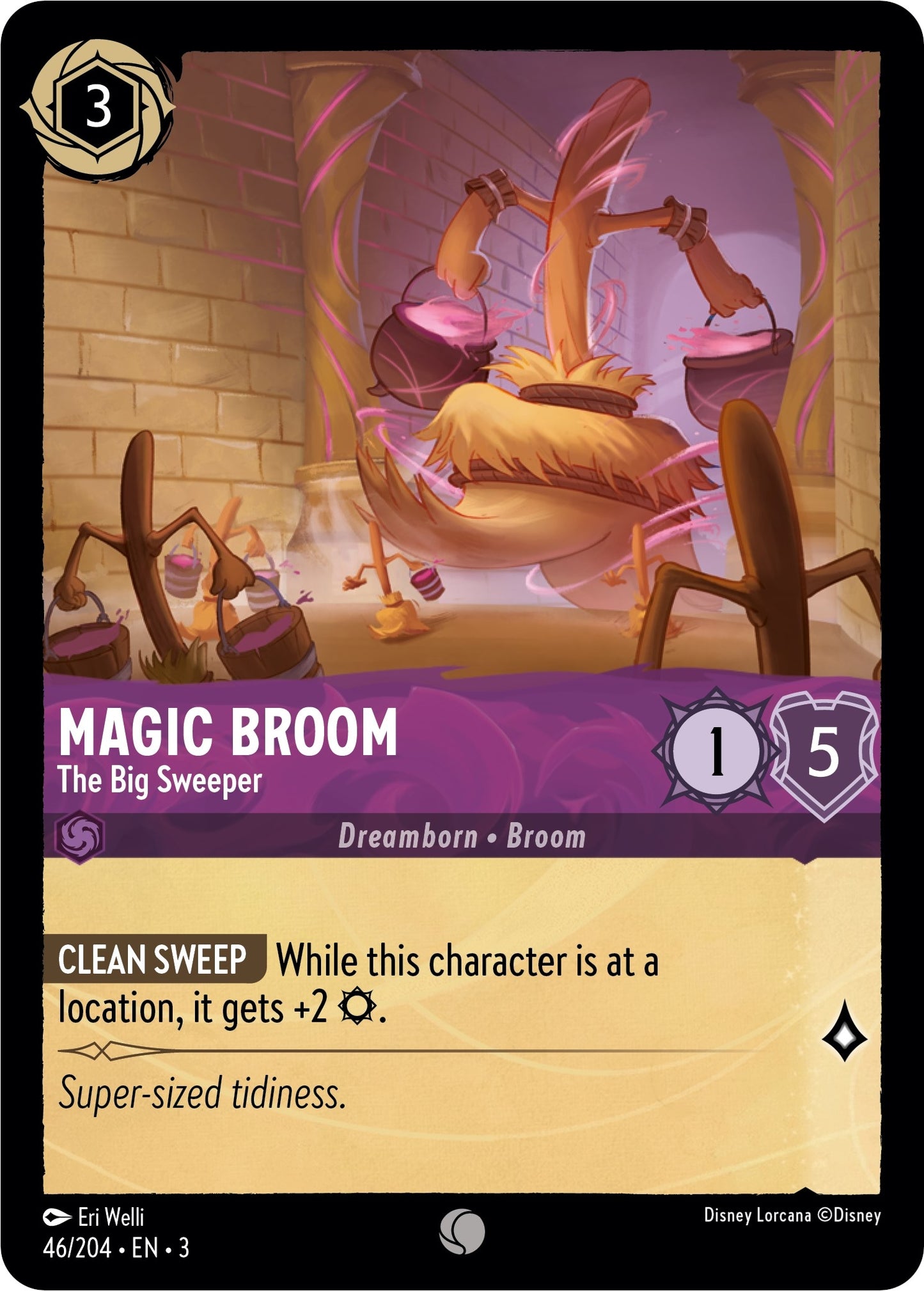 Image for Magic Broom - The Big Sweeper (46/204) (Into the Inklands) - Disney Lorcana