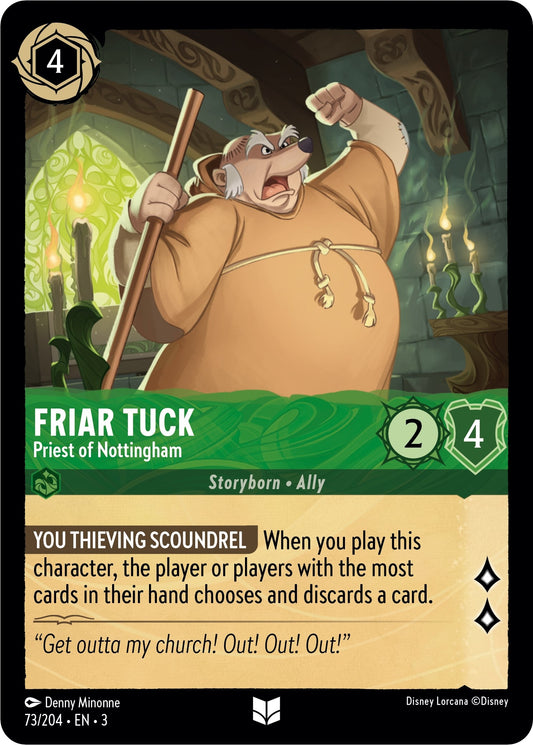 Image for Friar Tuck - Priest of Nottingham (73/204) (Into the Inklands) - Disney Lorcana
