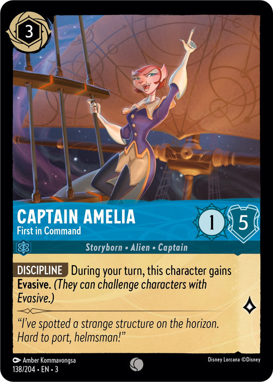Image for Captain Amelia - First in Command (138/204) (Into the Inklands) - Disney Lorcana
