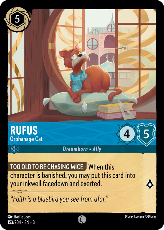 Image for Rufus - Orphanage Cat (153/204) (Into the Inklands) - Disney Lorcana